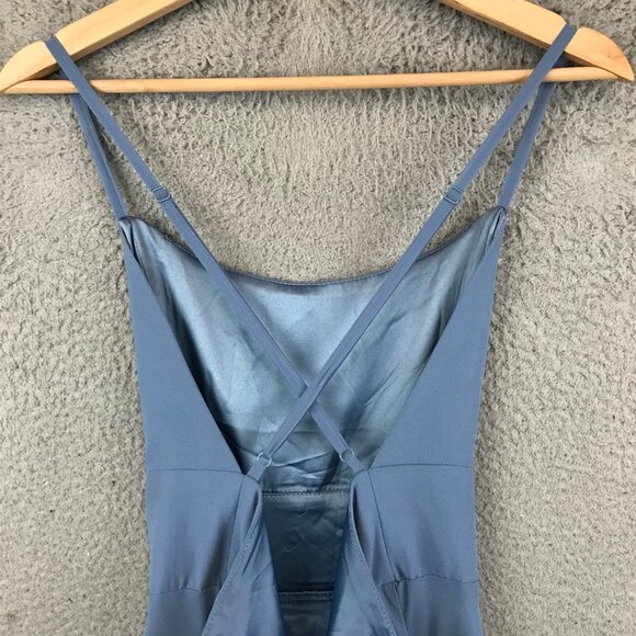 New Lulu's All About Love Slate Blue Maxi Dress for Bridesmaid size L - Picture 15 of 16